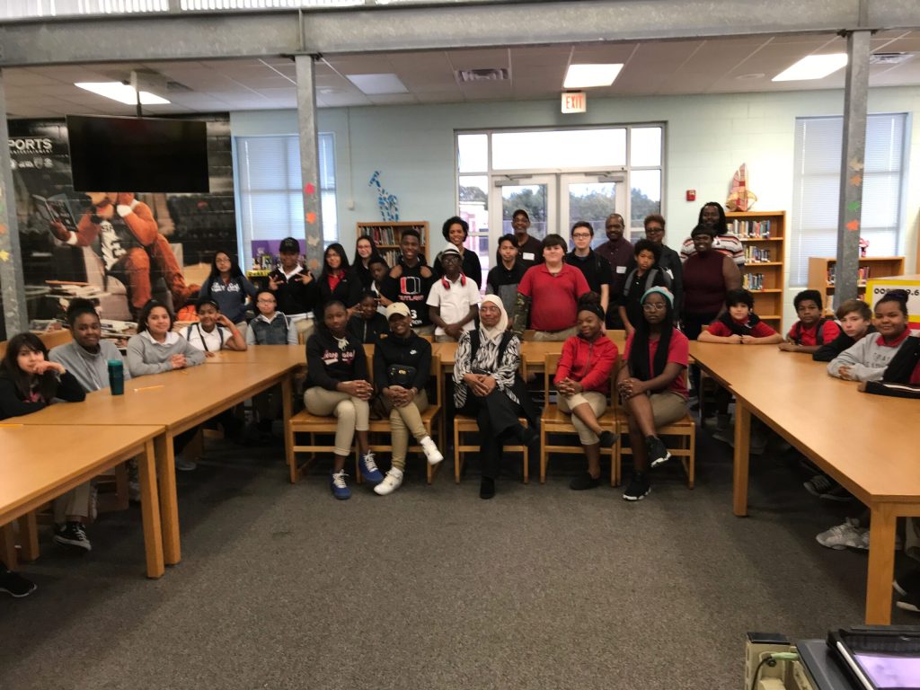 SAAACAM: SAAACAM at Davis Middle School sharing the stories of Zora Neale Hurston