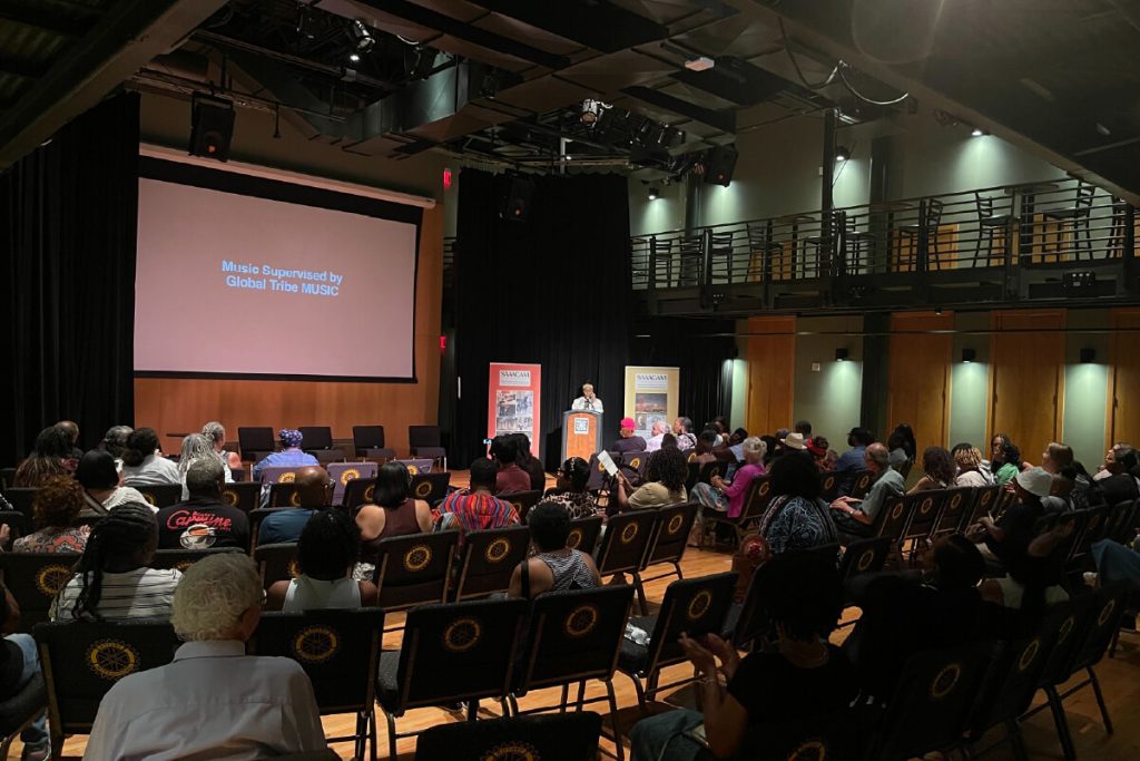 Community members fill the room for another impactful screening in SAAACAM’s Black History Film Series.
