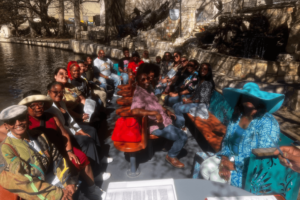 Guests enjoy a journey through history on SAAACAM’s Black History River Tour—exploring San Antonio’s African American legacy from the heart of the river.