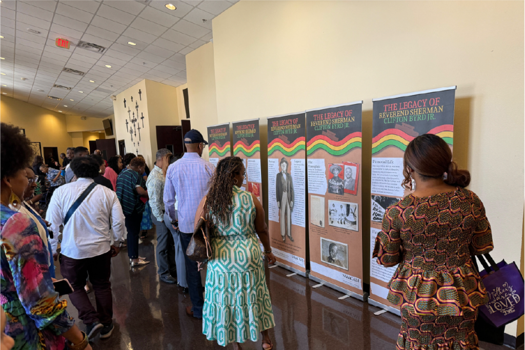 Exhibit honoring Rev. Clifton Byrd, San Antonio’s Water of Juneteenth on display at True Vision Church.