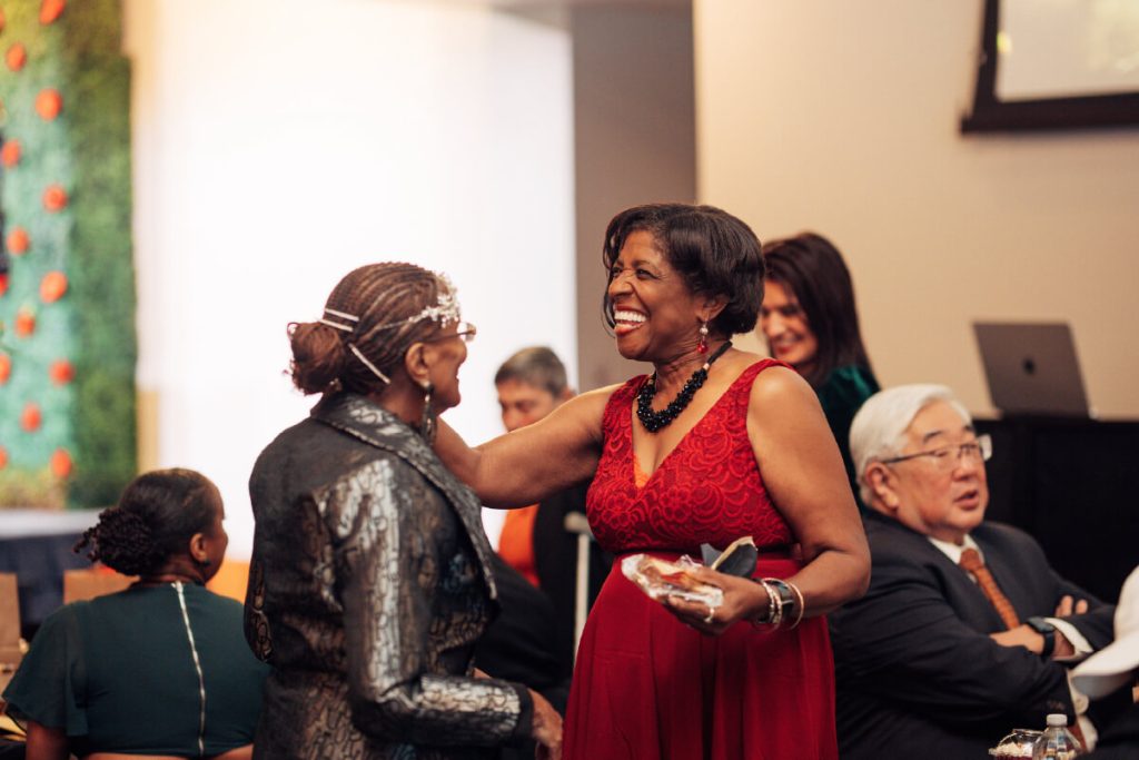Judge Yolanda Huff in the foreground. County Judge Peter Sakai in the background. Do you have your ticket yet?