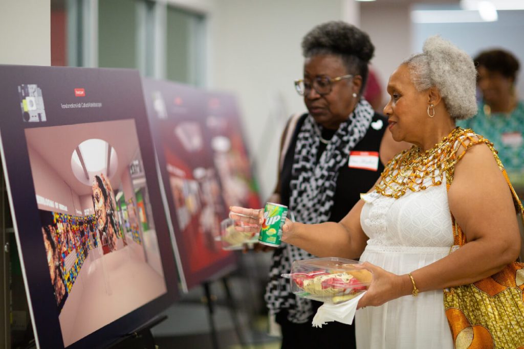 Community members reflect on the proposed “Cultural Kaleidoscope” exhibit—one of 15 being developed by SAAACAM’s Community Historians for our new home at the Kress-Grant buildings.