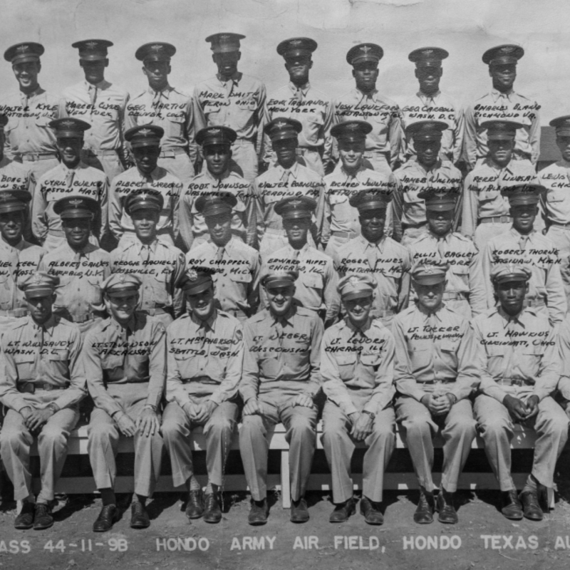 Navigator Training School Class of 1944 at Hondo Army Airfield in Texas, Photo Courtesy of Morgan Lankford